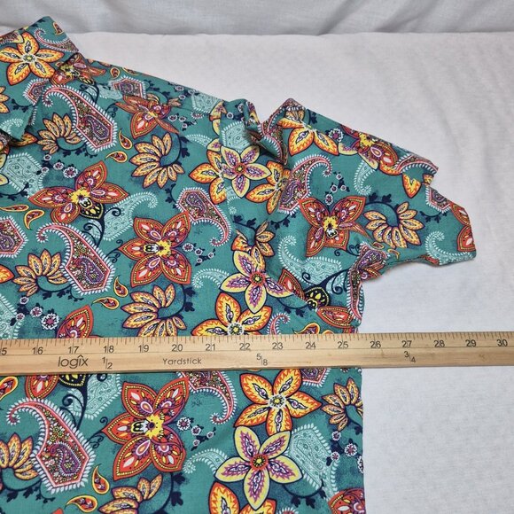 CREMIEUX PREMIUM DENIM Men's Size XLT Shirt Stretch Lightweight Green Multi  (54 - Picture 5 of 9